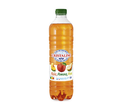 Cristaline Jus Pomme Poire Peche 6 x 1,5L