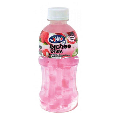 FRUIT DRINK WITH NATA DE COCO LYCHEE FLAVOR BONKO CUBE BRAND 24*320ML