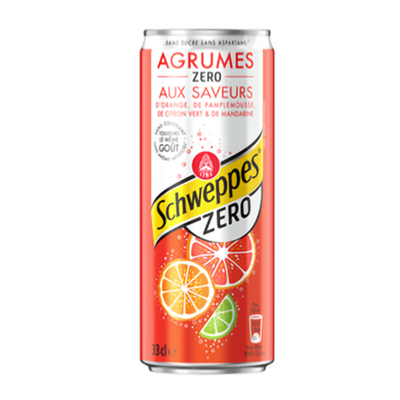 SCHWEPPES AGRUMES ZÉRO SLIM PACK DE 24 X 33CL