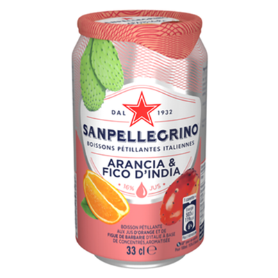 SAN PELLEGRINO FICODINDIAN E ARANCIA 33CL X 24