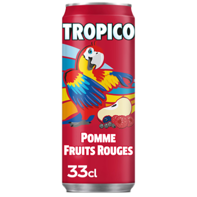 TROPICO POMME ET FRUITS ROUGES 33CL X 24